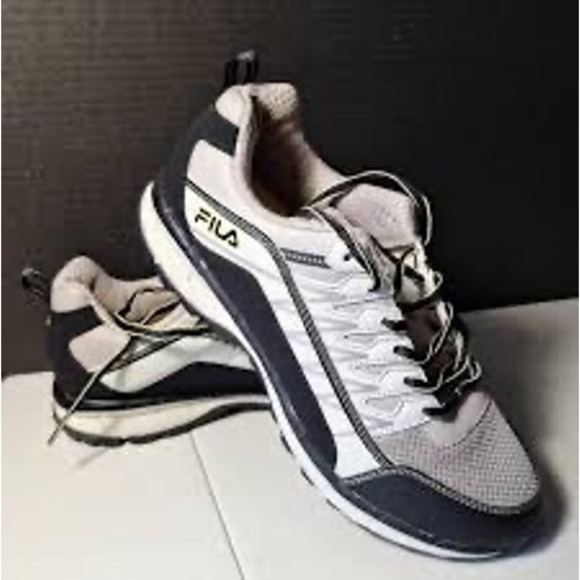 Fila Other - Fila Memory Trail Running Shoes Mens 10 Grey Black Yellow 5JM01568-090 Sneaker